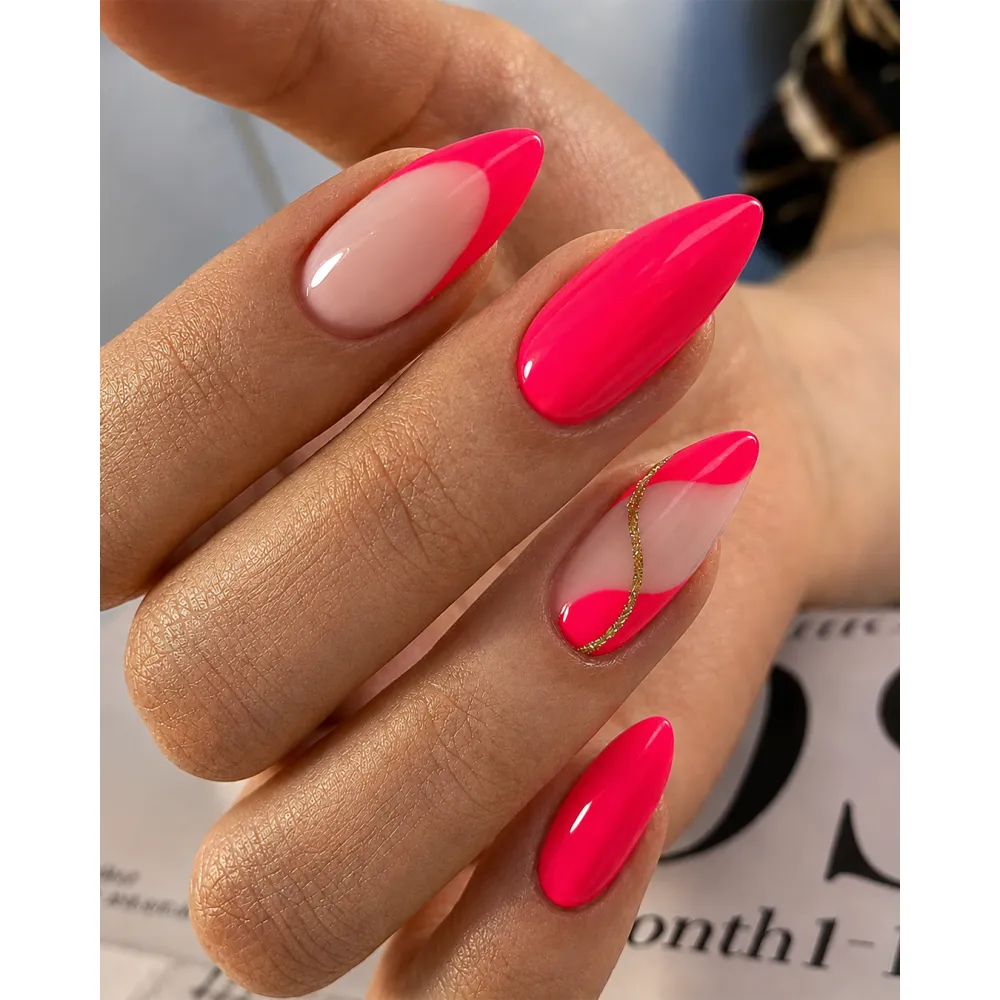 Lakier Hybrydowy Różowy Neon Pink no. 180 NILO Perfect Nails 10ml