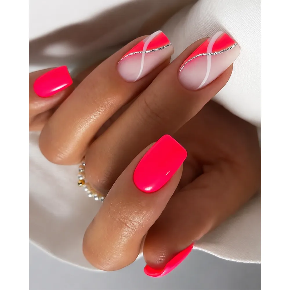 Lakier Hybrydowy Różowy Neon Pink no. 180 NILO Perfect Nails 10ml