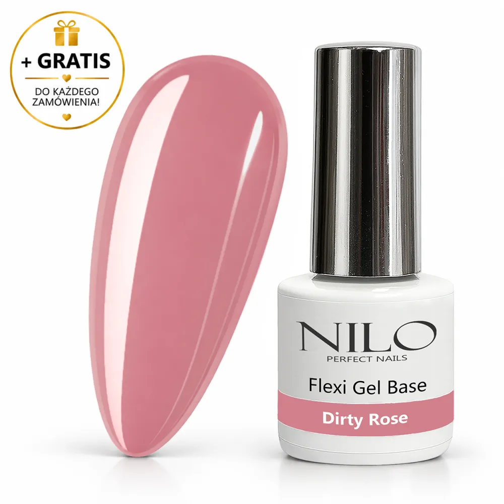 Baza hybrydowa Flexi Base Dirty Rose 10ml NILO Perfect Nails