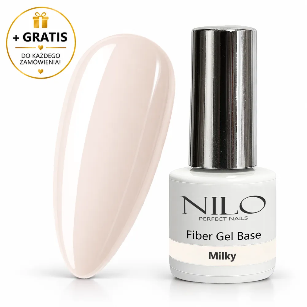 Baza hybrydowa Fiber Base Milky NILO Perfect Nails 10ml