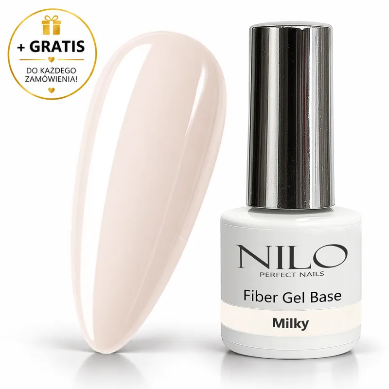 Baza hybrydowa Fiber Base Milky NILO Perfect Nails 10ml