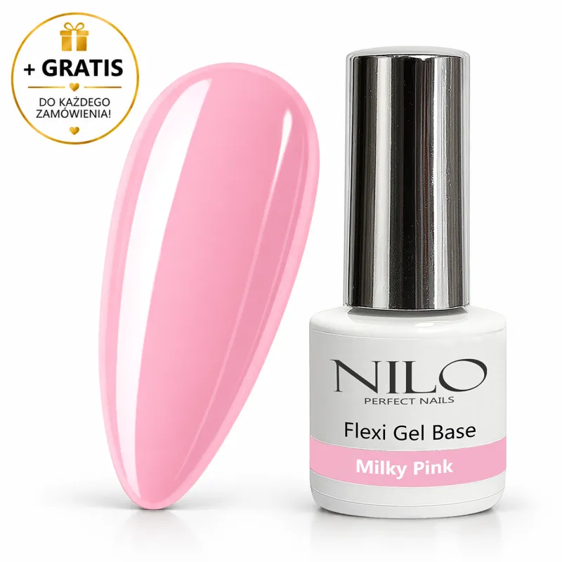 Baza hybrydowa 10ml Flexi Base Milky Pink NILO Perfect Nails