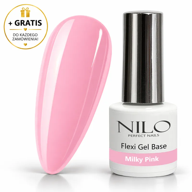 Baza hybrydowa 10ml Flexi Base Milky Pink NILO Perfect Nails