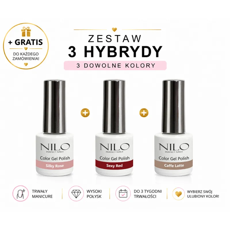 NILO Color Trio – 3 Kolory Hybrydowe do Wyboru